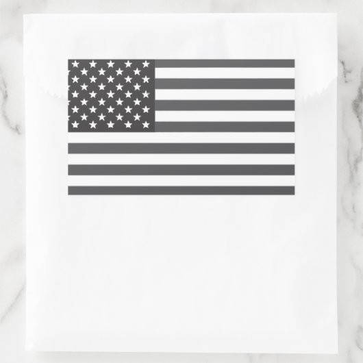Amerikaanse vlag ingetogen rechthoekige sticker (Tas)