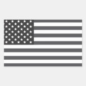 Amerikaanse vlag ingetogen rechthoekige sticker (Voorkant)