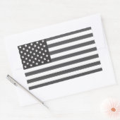 Amerikaanse vlag ingetogen rechthoekige sticker (Envelop)