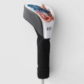 *~* Amerikaanse vlag .. Initialen USA Bald Eagle A Golfheadcover (Schuin)
