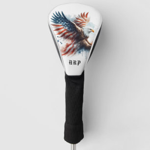*~* Amerikaanse vlag .. Initialen USA Bald Eagle A Golfheadcover