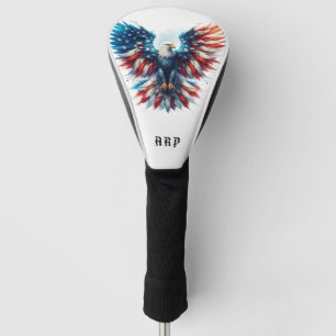 *~* Amerikaanse vlag .. Initialen USA Bald Eagle A Golfheadcover
