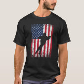 Amerikaanse vlag Inline speed Skater T-shirt (Voorkant)