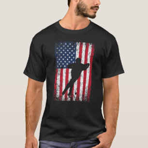 Amerikaanse vlag Inline speed Skater T-shirt