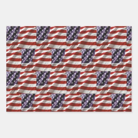 Amerikaanse vlag inpakpapier vel (Voorkant)