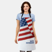 Amerikaanse vlag | Insignia | Pop Art Schort (Gedragen)