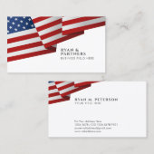 Amerikaanse vlag | Insignia | Pop Art White Visitekaartje (Voorkant / Achterkant)