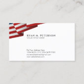 Amerikaanse vlag | Insignia | Pop Art White Visitekaartje (Achterkant)