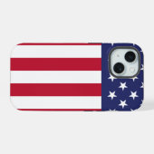 Amerikaanse vlag iPhone 15 case (Achterkant horizontaal)