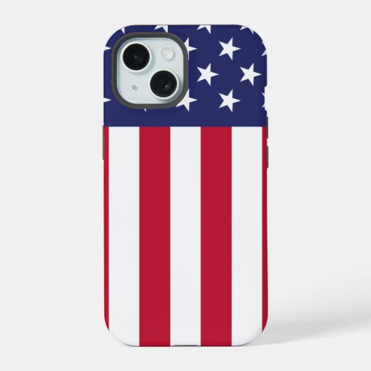 Amerikaanse vlag iPhone 15 case (Achterkant)