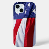 Amerikaanse vlag iPhone 15 hoesje (Achterkant)