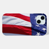 Amerikaanse vlag iPhone 15 hoesje (Achterkant (horizontaal))