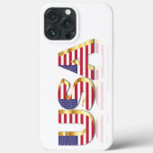 Amerikaanse vlag iPhone Case (Achterkant)