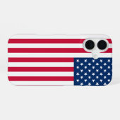 Amerikaanse vlag iPhone Case 16 Hoesje (Achterkant horizontaal)