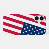 Amerikaanse vlag iPhone Case 16 Hoesje (Achterkant horizontaal)