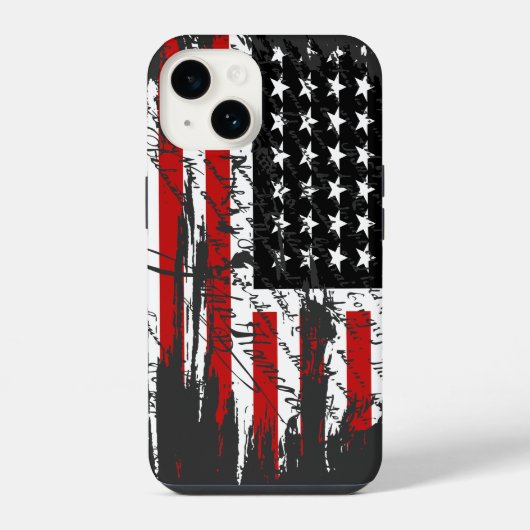  Amerikaanse vlag iPhone Hoesje (Achterkant)