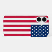 Amerikaanse vlag iPhone hoesje Patriottisch iPhone 16 Hoesje (Achterkant horizontaal)
