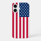 Amerikaanse vlag iPhone hoesje Patriottisch iPhone 16 Hoesje (Achterkant)