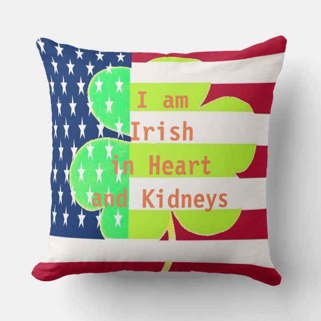 Amerikaanse vlag Irish Shamrock Clover St. Patrick Kussen (Voorkant)
