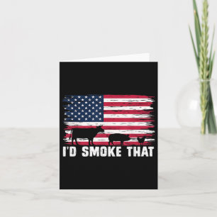 Amerikaanse vlag is rook die grappige patriottisch kaart