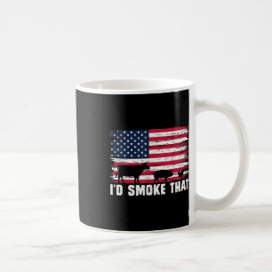Amerikaanse vlag is rook die grappige patriottisch koffiemok