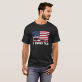 Amerikaanse vlag is rook die grappige patriottisch t-shirt (Voorkant volledig)
