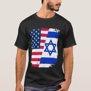 Amerikaanse vlag Israel Friendship Country T-shirt
