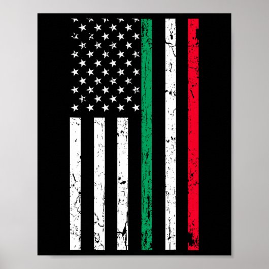 Amerikaanse vlag Italiaanse Amerikaanse Pride 4th  Poster (Voorkant)