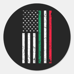 Amerikaanse vlag Italiaanse Amerikaanse Pride 4th  Ronde Sticker