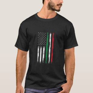 Amerikaanse vlag Italiaanse Roots Italië Patriott T-shirt
