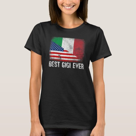 Amerikaanse vlag & Italiaanse vlag Flag Best Gigi  T-shirt (Voorkant)