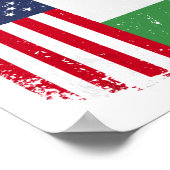 Amerikaanse vlag Italië Poster (Hoek)