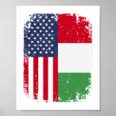 Amerikaanse vlag Italië Poster (Voorkant)