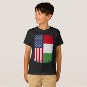 Amerikaanse vlag Italië T-shirt (Voorkant volledig)