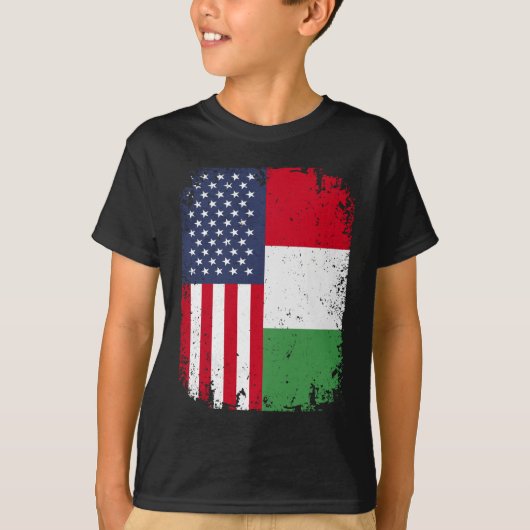 Amerikaanse vlag Italië T-shirt (Voorkant)