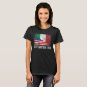 Amerikaanse vlag & Italië vlag Beste broer ooit be T-shirt (Voorkant volledig)
