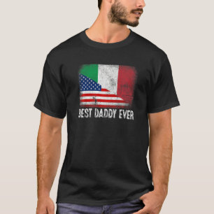 Amerikaanse vlag & Italië vlag beste papa ooit fam T-shirt