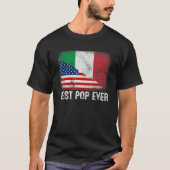 Amerikaanse vlag & Italië vlag Beste Pop ooit fami T-shirt (Voorkant)