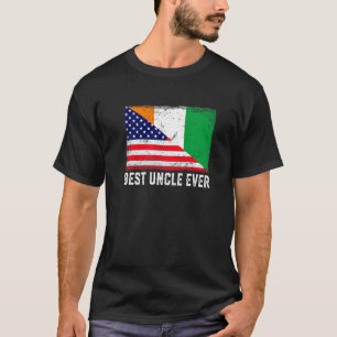 Amerikaanse vlag & Ivoorkust Vlag beste oom ooit T-shirt