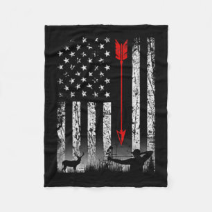 Amerikaanse vlag jaagt op patriottisch ontwerp op fleece deken