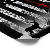 Amerikaanse vlag jaagt op patriottisch ontwerp op poster (Hoek)