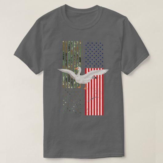 Amerikaanse vlag jacht gans 1 t-shirt (Design voorkant)