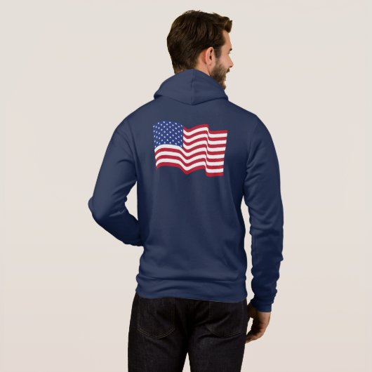 Amerikaanse vlag Jacket Hoodie (Achterkant volledig)