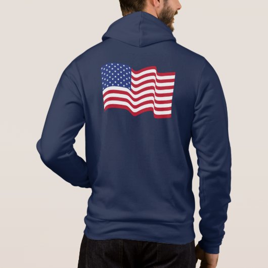 Amerikaanse vlag Jacket Hoodie (Achterkant)