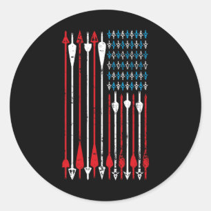 Amerikaanse vlag jager Ronde Sticker