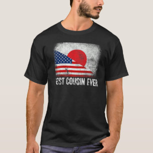 Amerikaanse vlag & Japan vlag Beste neef ooit fami T-shirt