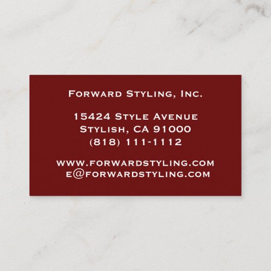 Amerikaanse vlag Je Logo Visitekaartjes (Achterkant)