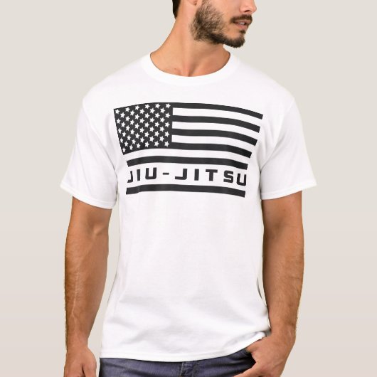 Amerikaanse vlag Jiu Jitsu Kleding - Jiu Jitsu T-shirt (Voorkant)