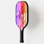Amerikaanse vlag Jouw tekst hier pickleball paddle (Links)