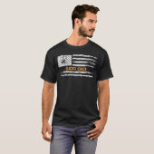  Amerikaanse vlag Judo Karate Dad Silhouet T-shirt (Voorkant volledig)